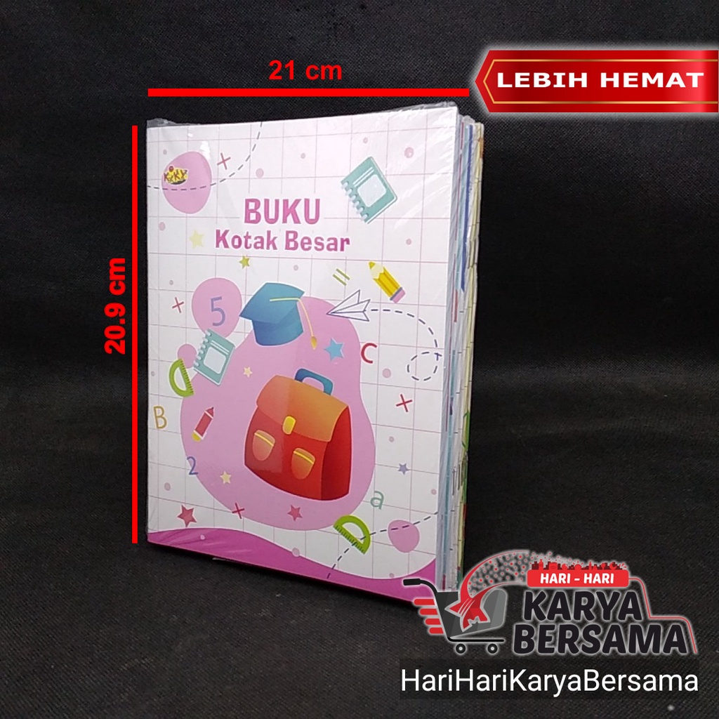 

BUKU TULIS KIKY PETAK KOTAK BESAR PACK ISI 10 BUKU X 38'S MOTIF SAMPUL RANDOM