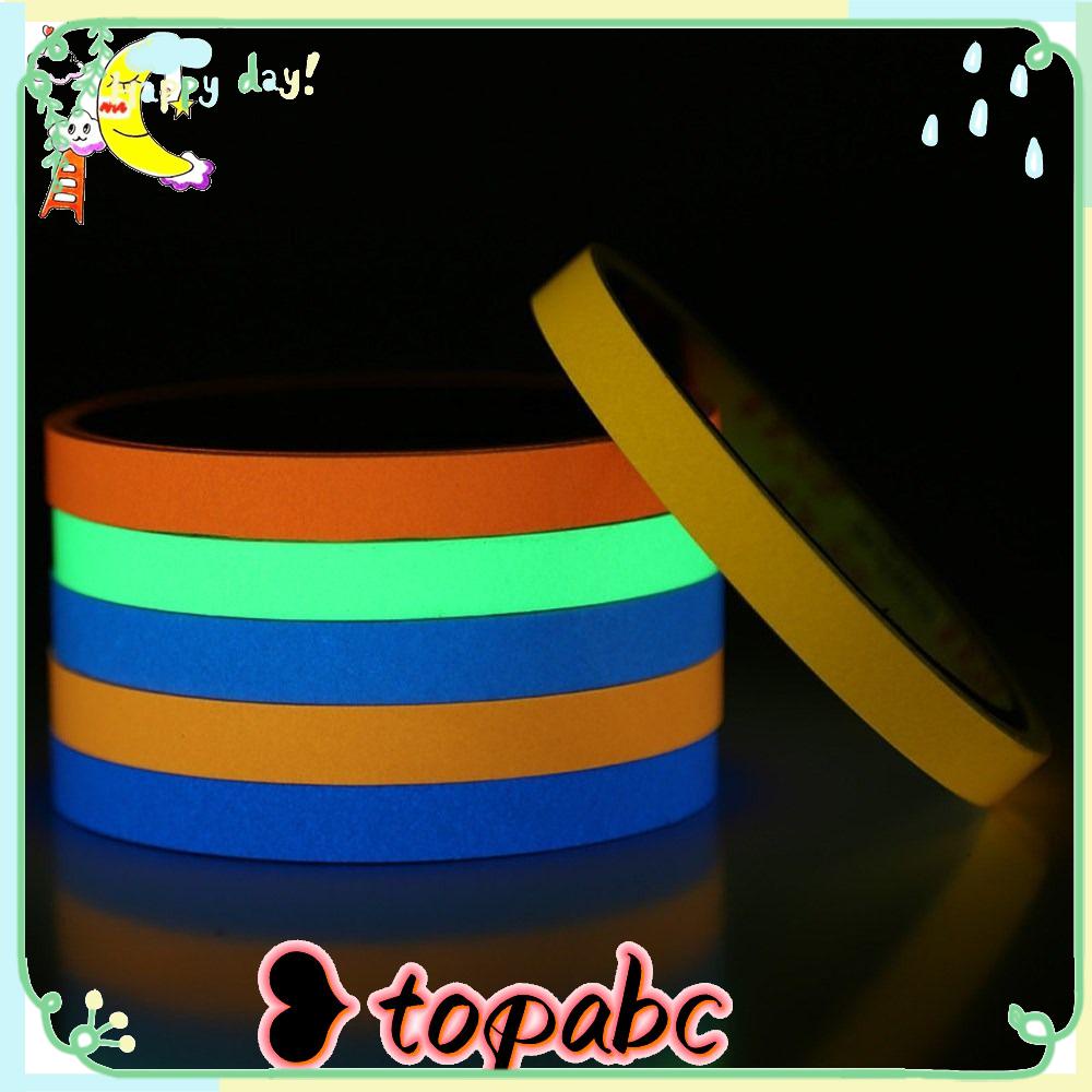 TOP 6pcs Glow Tape 60ft Total Lantai Panjang, Steps Mark Warna-Warni Terang Untuk Teater, Stage Luminous Tape