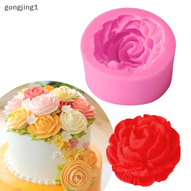 Ggg 1Pc Cetakan Silikon Bunga Mawar Dekorasi Kue Sugarcraft &amp; Chocolate Soap Clay Mold ID