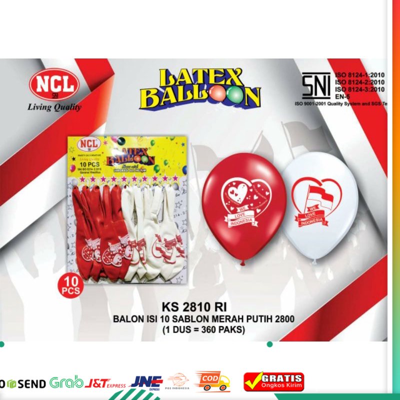 Balon Merah putih/ Balon RI/ Balon kemerdekaan/ Balon Ncl