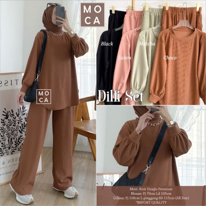 DILFI SET Celana ORI MOCA | Ld105 Knit Uniqlo Premium