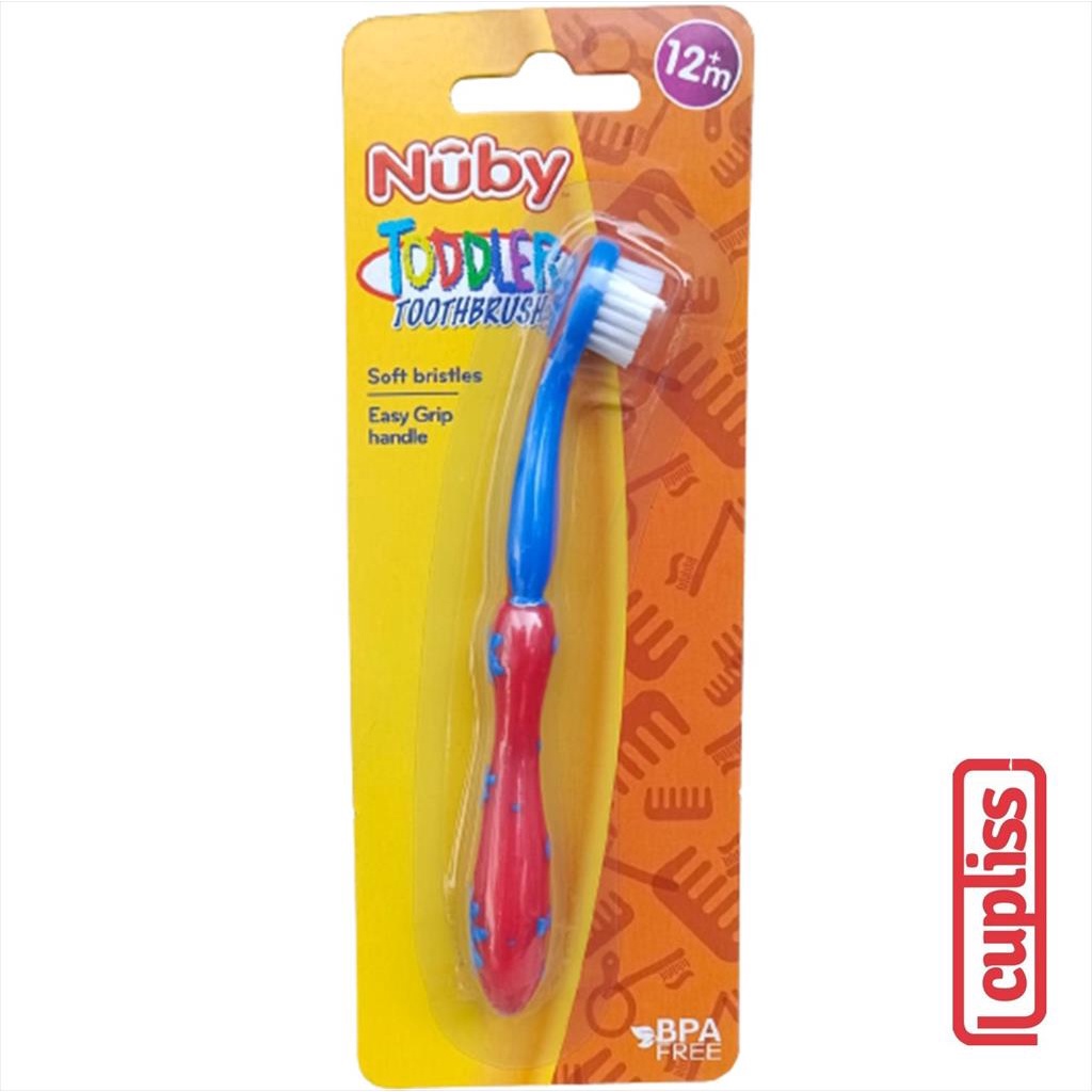 Nuby Toothbrush Bristles Red Blue 124651 Sikat Gigi Anak