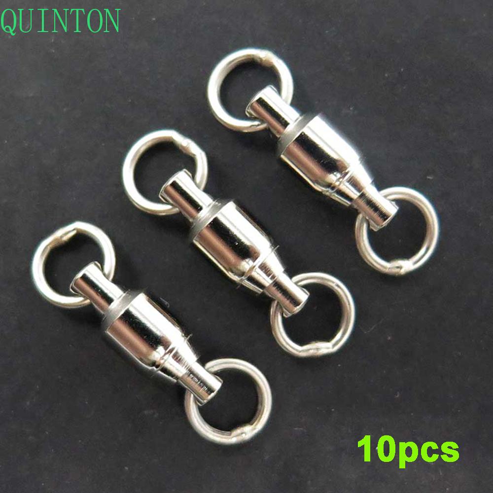 QUINTON Konektor Pancing Kekuatan Tinggi Heavy Duty Rolling Hooks Barrel Aksesoris Pancing Putar Ring