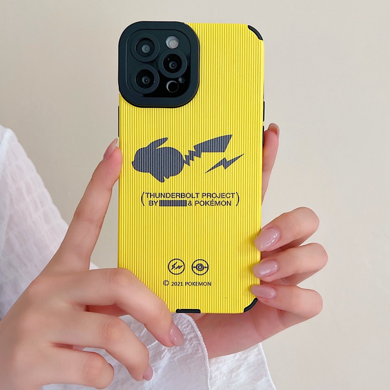 Samsung Leather Softcase Galaxy A21S A12 A32 A01 A03S A11 A12 A20S A50S A30S A51 A71 A52S A53 A73 S20 S10 FE Plus S21 S22 Ultra Cute Pikachu Cartoon Men's