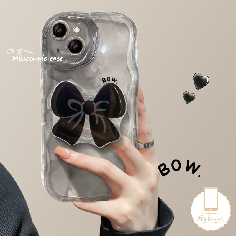 Casing Bracket Holder Ikatan Simpul Cream 3D Fantasy Untuk Redmi Note10 11 8 9 10s 11s 12 10 Pro Max Redmi 9A 10C A1 A2 9 9T 10 10A 9C NFC POCO M3 3D Penutup Tepi Bergelombang Lengkung