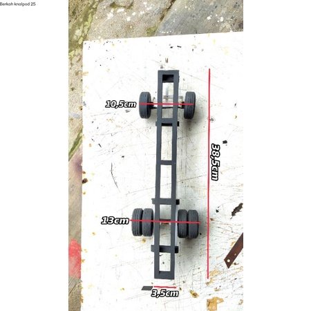 sasis set miniatur truk skala 16