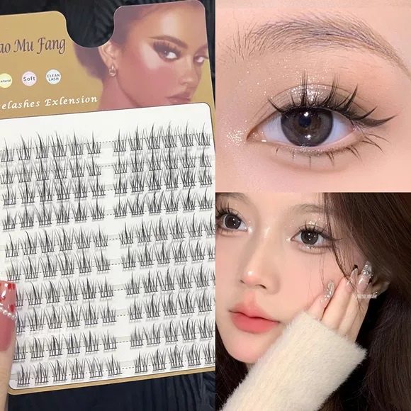 Bulu Mata Palsu Natural Individual Single Lem Eyelash 3D Tanam Korea Bulumata Cluster Eyelashes Extension 11 12 13 14 mm