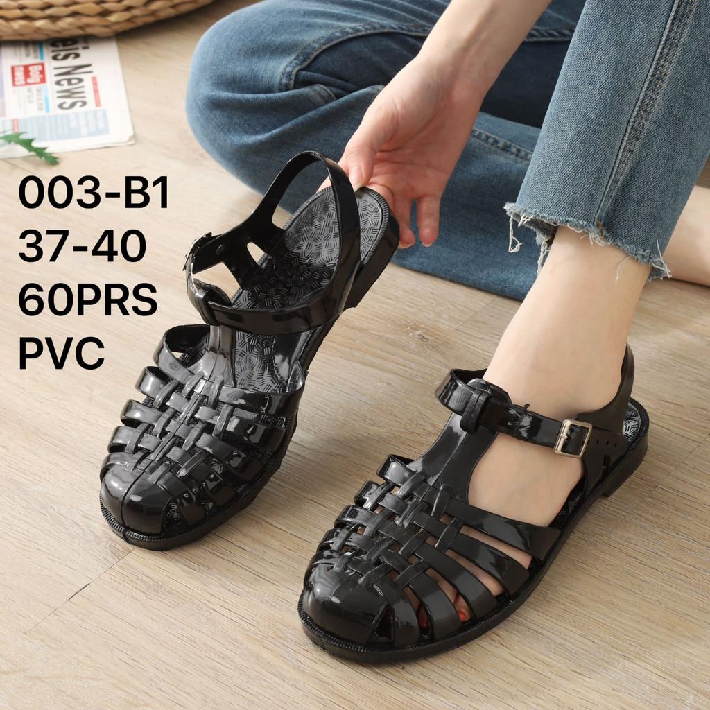 Sandal Karet Perempuan 003 B1 Sendal Jelly Wanita Tali Berkualitas AntiSlip SDLFW