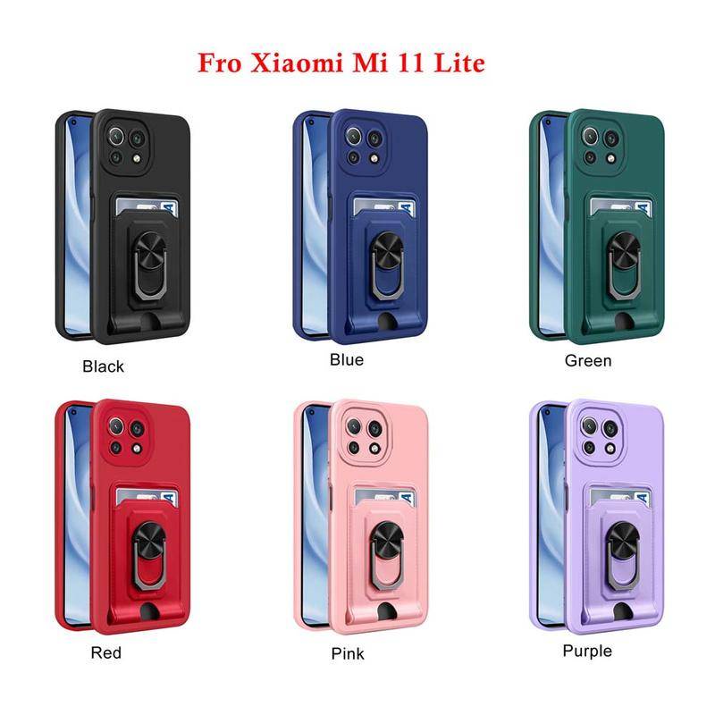 Untuk Redmi Note9 10 Pro 9S 10T 10S 9 Pro MAX Lanyard TPU Phone Case Untuk Xiaomi mi Poco M3 M5S Multifungsi Shockproof Slot Kartu Saku Berdiri Cincin Tali Tangan