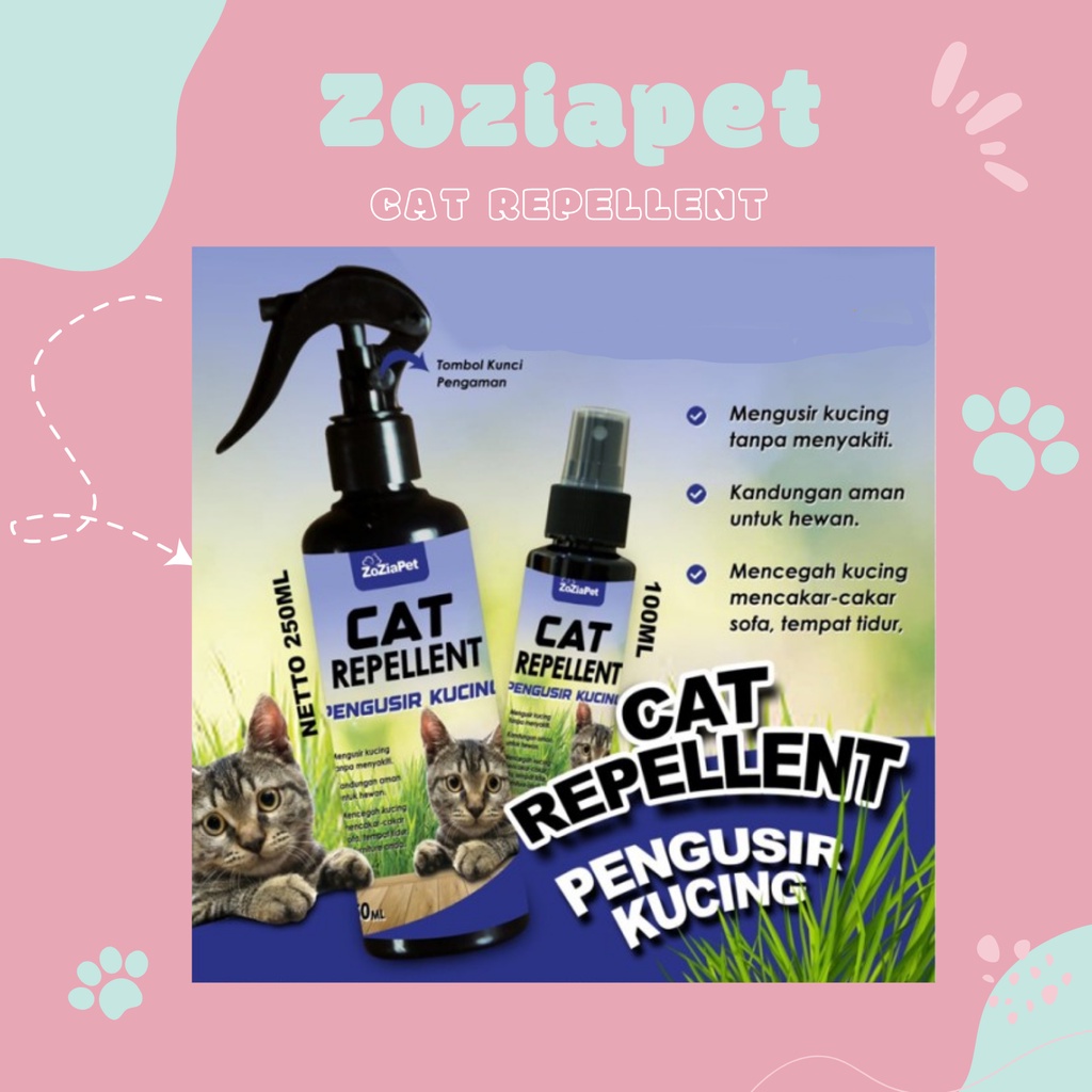 ZOZIAPET CAT REPELLENT Pengusir Kucing Tanpa Menyakiti 100 &amp; 250 ML