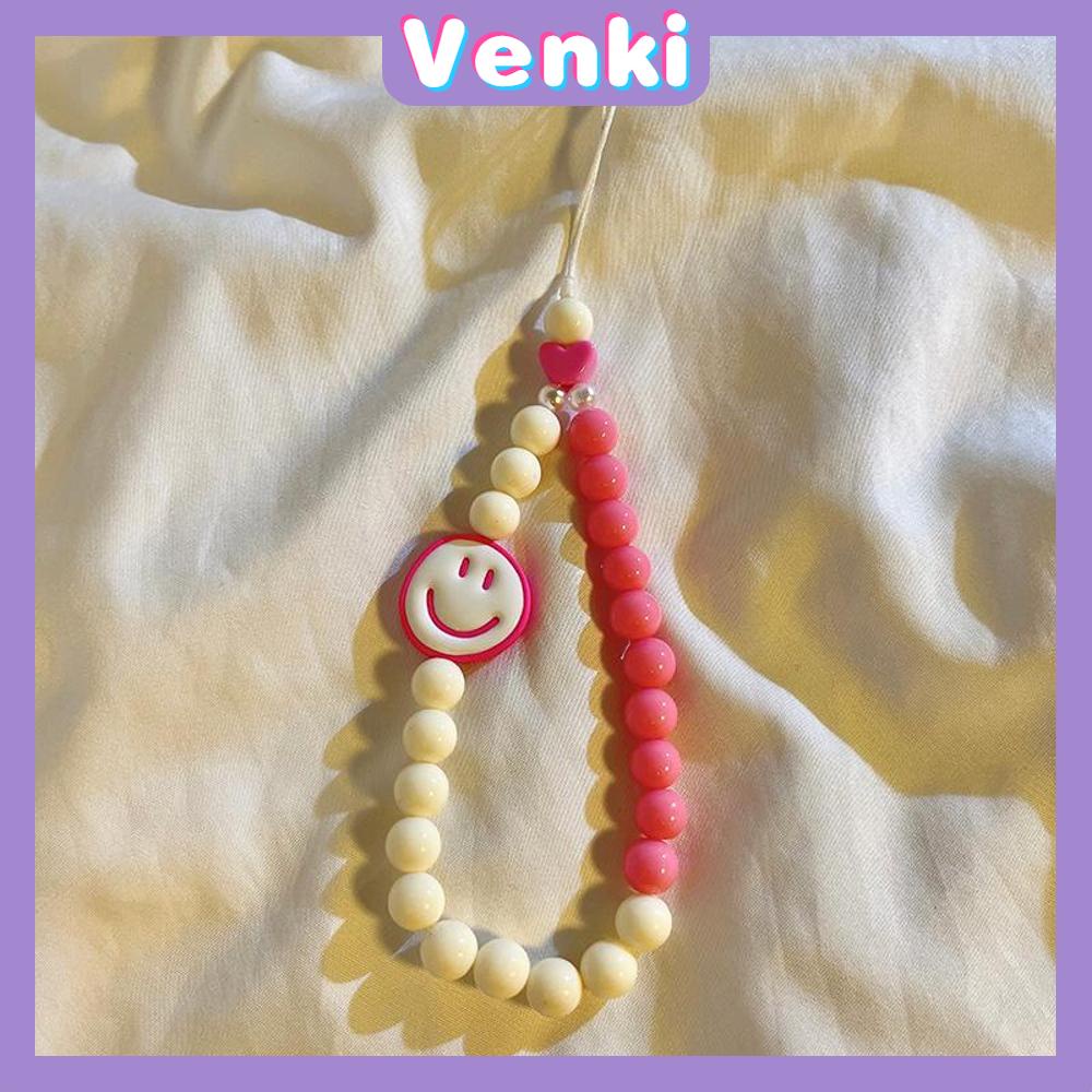 Venki - Casing Ponsel Lanyard Gelang Manik-manik Berwarna-warni Yang Indah Berbagai Gaya Smiley Cinta Manik-manik Cinta Kata-kata Cukup Warna-warni Sederhana Kompatibel Casing iPhone