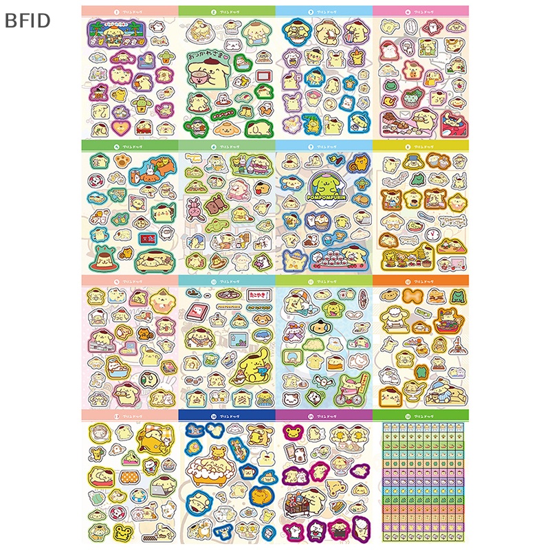 [BFID] 450pcs Kartun Lucu Stiker Kawaii Stationery Sanrio Stiker Kuromi Melody &amp; Coogo Diary Stiker Telepon Dekoratif Scrapbook DIY Stickers [ID]