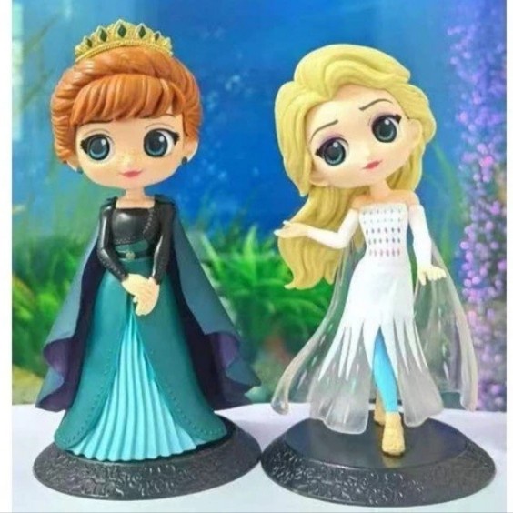Qposket Frozen 2 Topper Kue Princess Elsa and Anna Figure