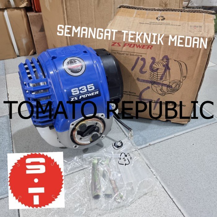 Murah S35 MESIN GASOLINE ENGINE PENGGERAK BABAT RUMPUT 3.5HP 3,5HP ZS-POWER GHI475