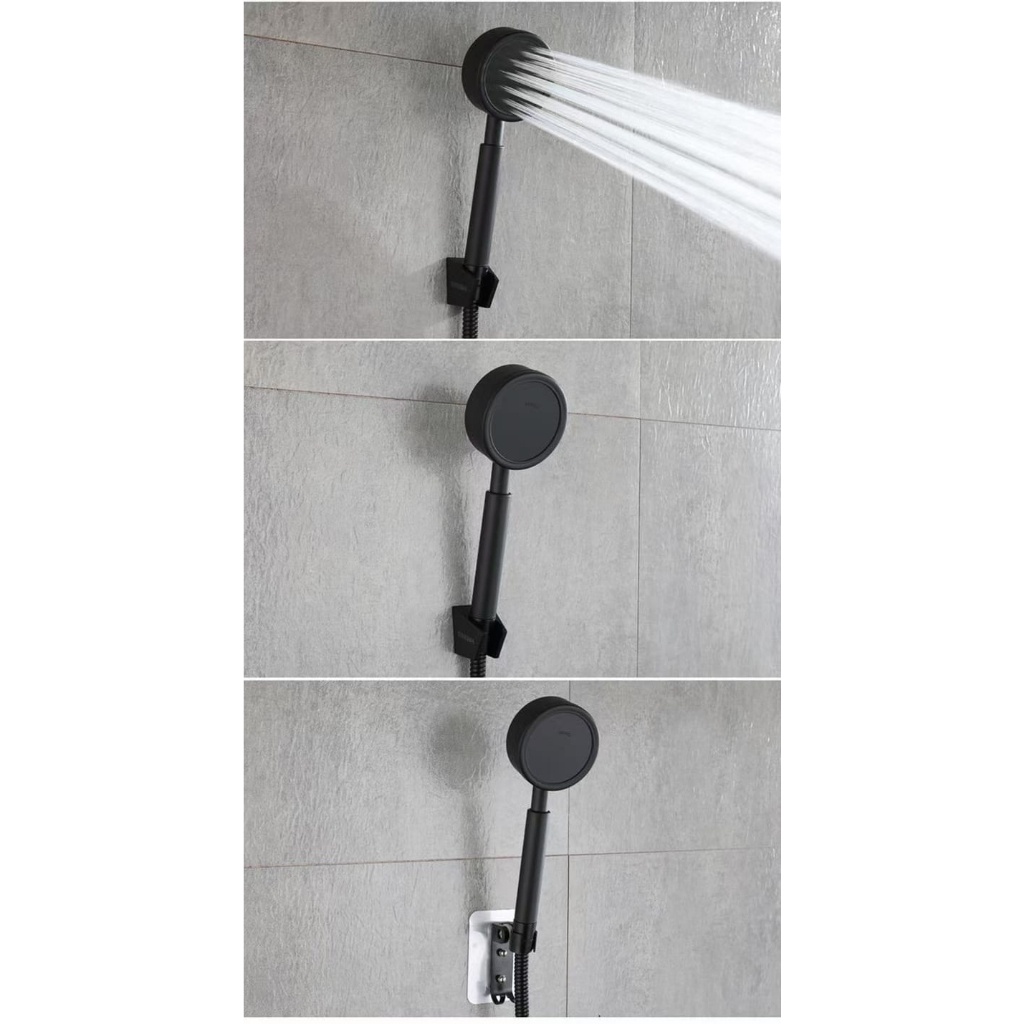 (Serba Serbi) Kepala Shower Hitam Hand Shower Black Premium Mode On Off