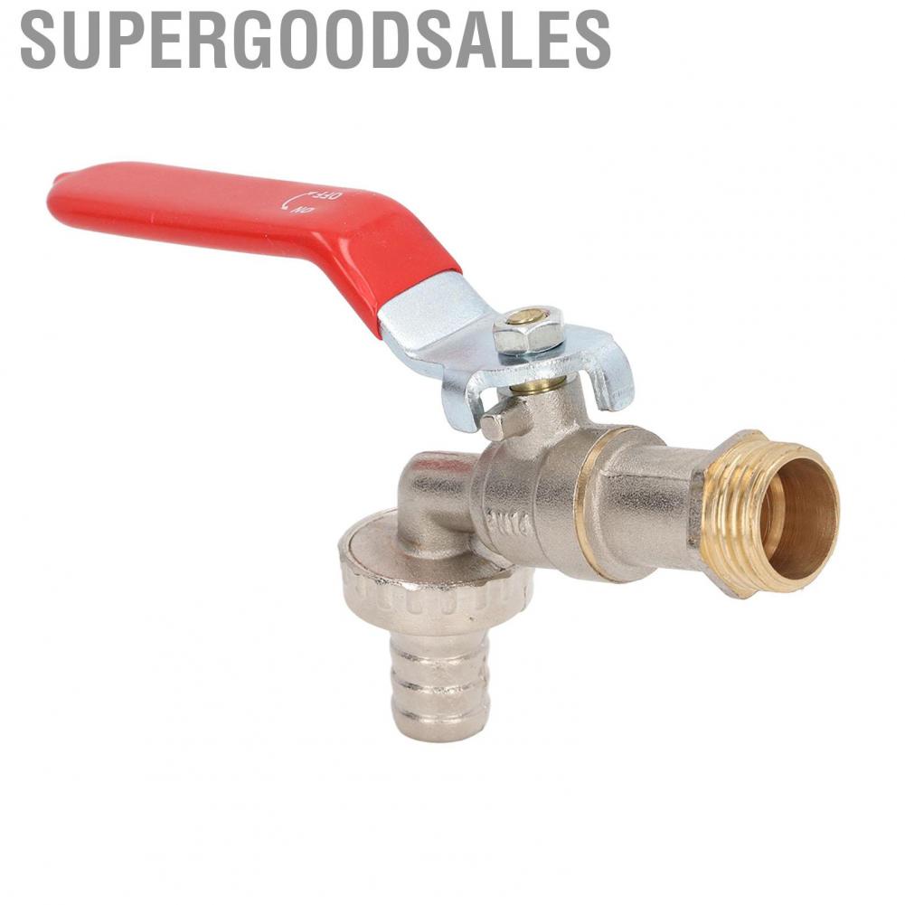 Supergoodsales Home Hose Faucet  1/2in Outlet 3/4in Inlet Corrosion Resistant Multifunctional Brass Water for Irrigation Household