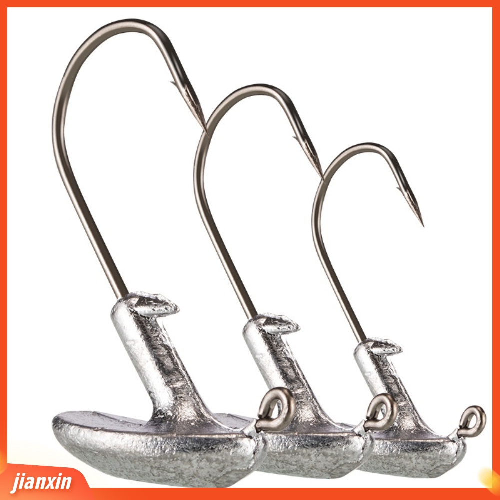 (In Stock) 5Pcs 3.5g 5g 7g 10g 14g Kuat Memimpin Jig Kepala Memancing Kait Lembut Lure Tackle Alat