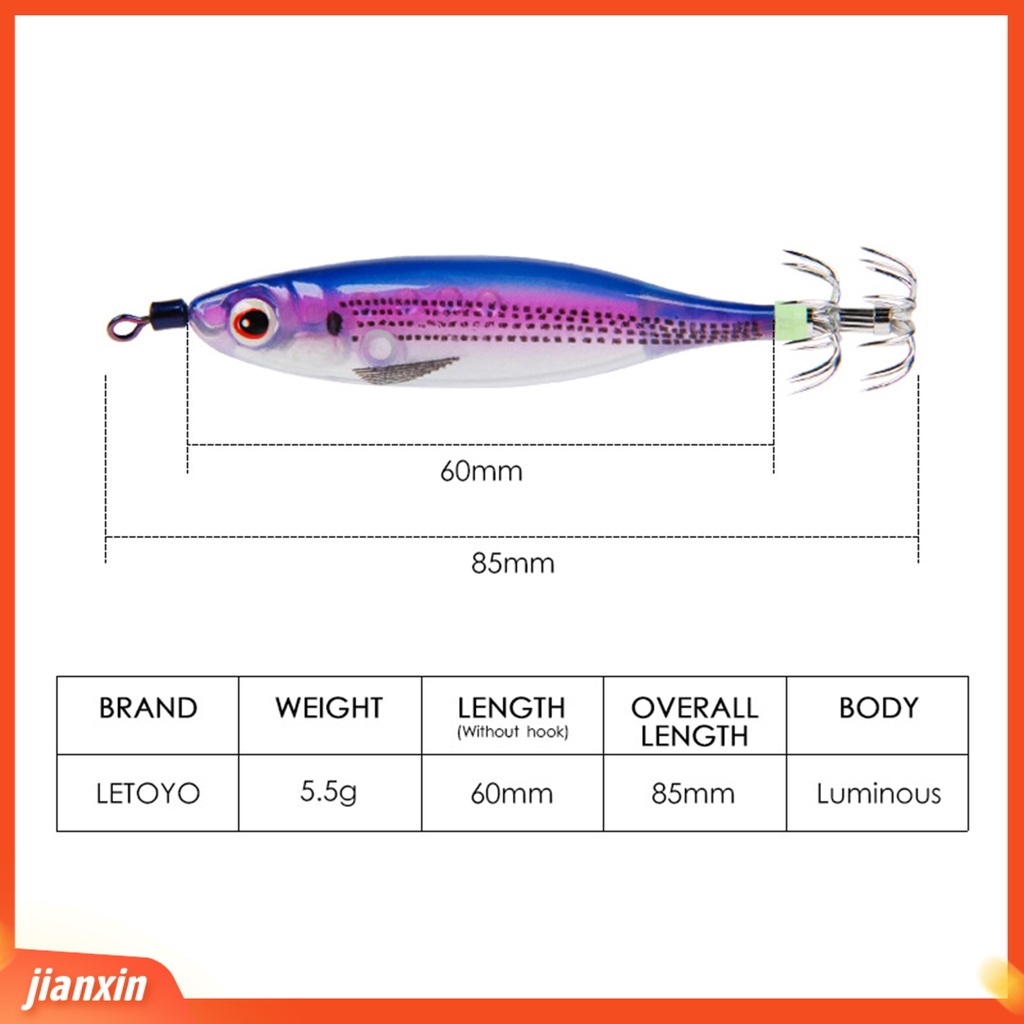 (In Stock) 85mm /5.5g ABS Umpan Palsu 3D Mata Hidup Desain Bercahaya Umpan Bionik Perlengkapan Memancing