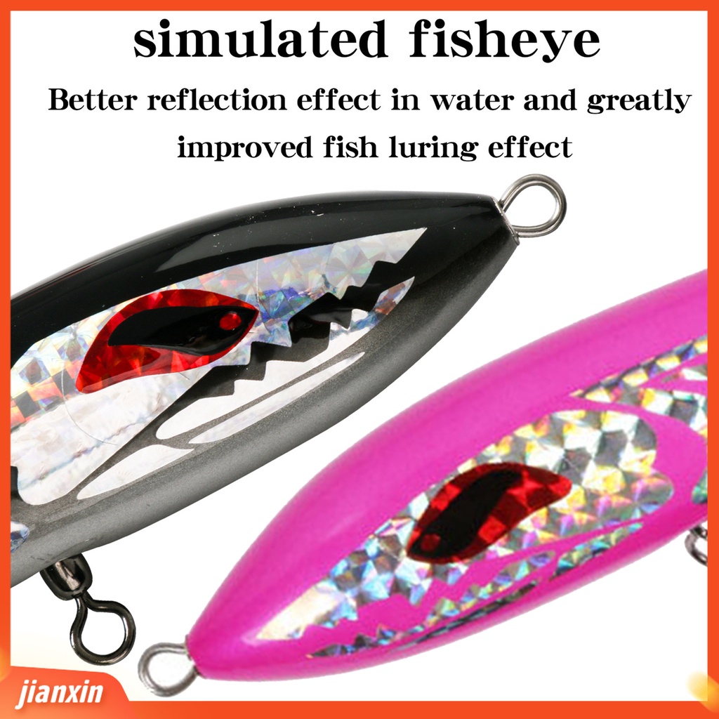 (In Stock) Umpan Pancing Dengan Stiker Mata Ikan Natural Driftwood 90g /23cm Floating Bait Sea Fishing Lure Alat Pancing