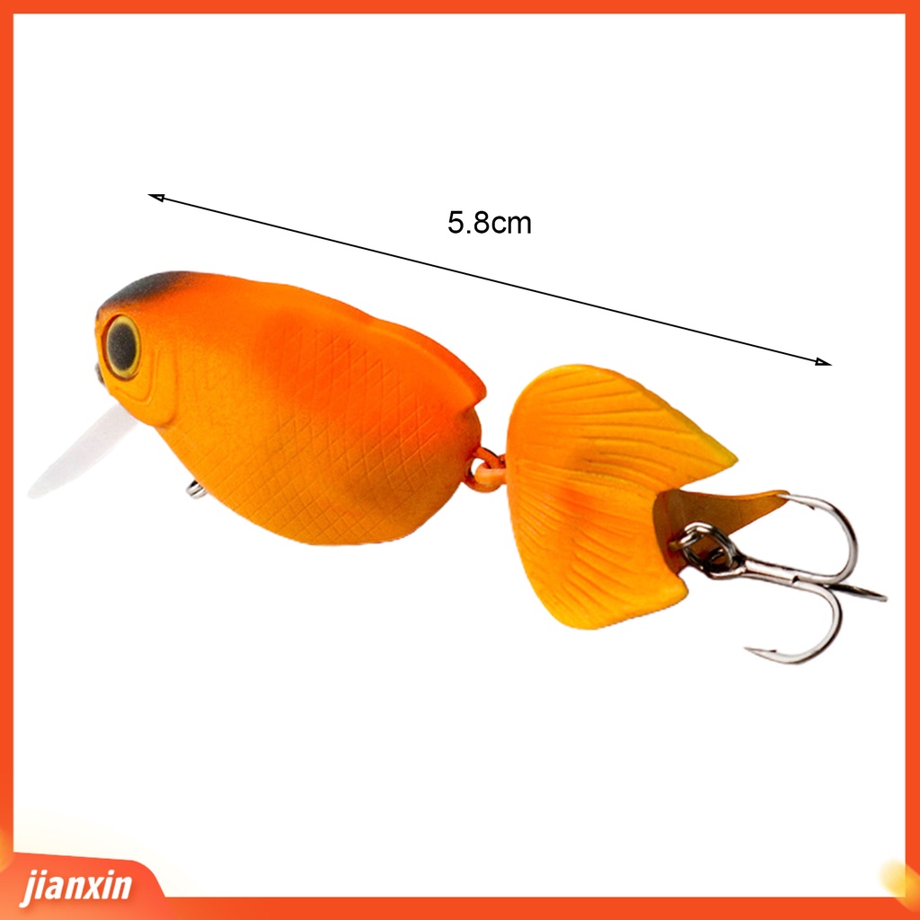 (In Stock) 5.8cm Umpan Mulut Ayam 3D Simulasi Fisheye Tajam Kait Menggoda Angling Manusia Hidup Buatan Crankbait Memancing Luar Ruangan