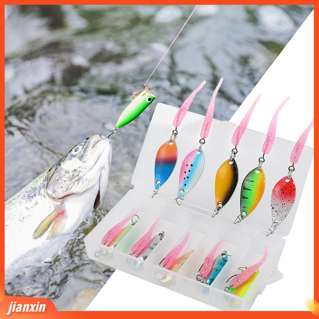 (In Stock) 1set Umpan Pancing Payet Fokus Belakang Gravity Center Berenang Terus Jarum Ekor Akurat Lempar Angling Tajam Warna-Warni Cat Memancing Umpan Aksesoris Memancing