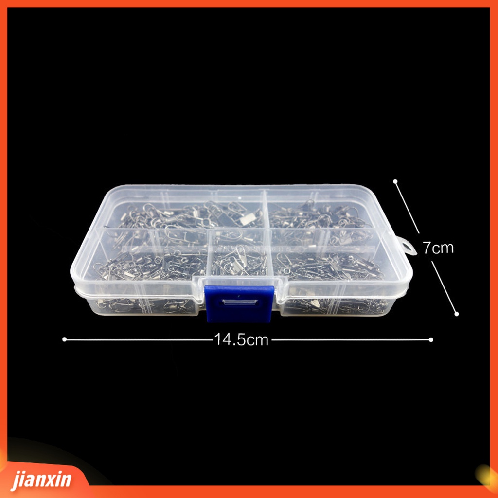(In Stock) 300Pcs Snaps Putar Bola Bearing Multifungsi Silver Portable Konektor Memancing Aksesoris Kit Set Untuk Memancing Di Luar Ruangan