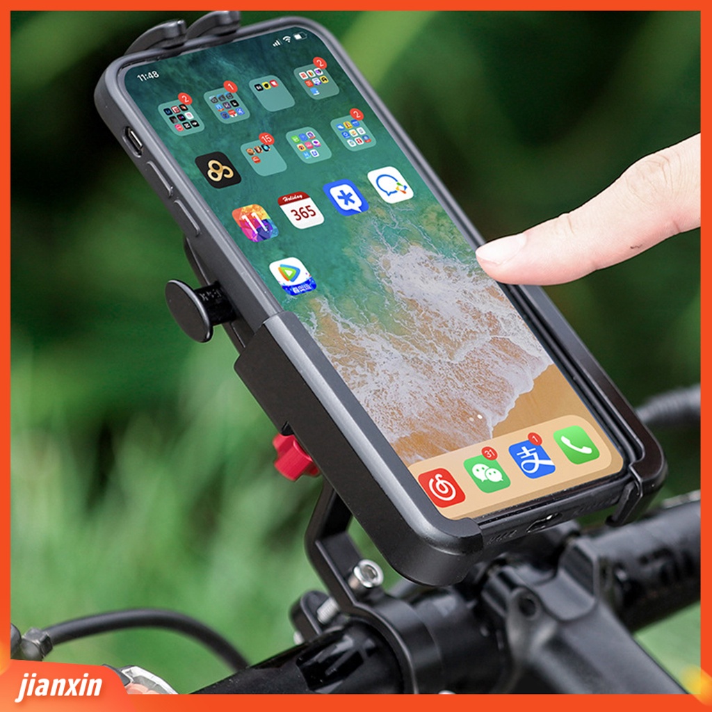 (In Stock) Phone Holder Sepeda Rotasi 360derajat Tetap Rapat Universal Tidak Pecah Dudukan Telepon Motor Untuk Outdoor