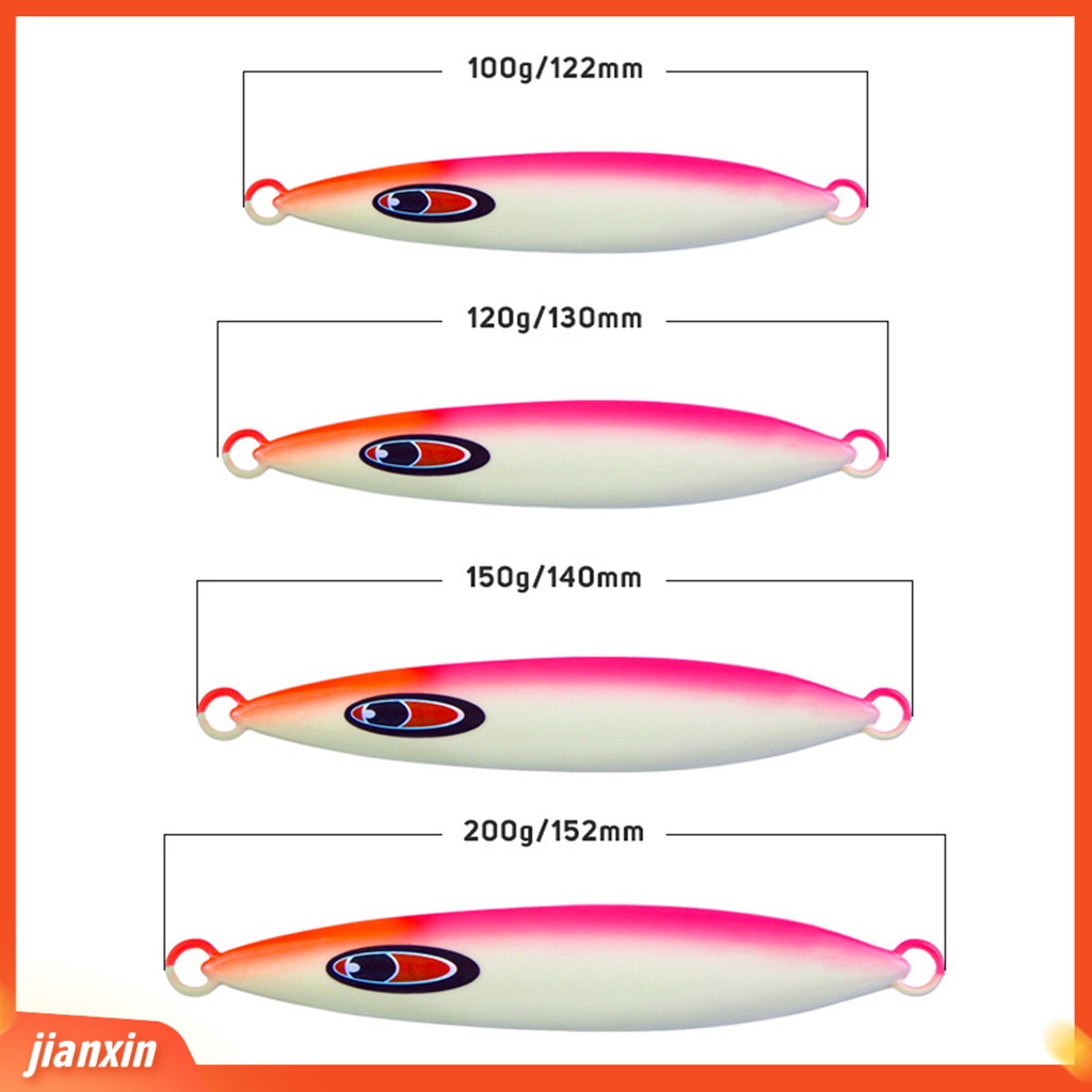 (In Stock) 100g /120g /150g /200g 12.2cm /13cm /14cm /15.2cm Umpan Piring Pancing 3D Slow Shaking Ultra Thin Metal Jigging Fishing Slow Shake Lure Aksesoris Untuk Angling