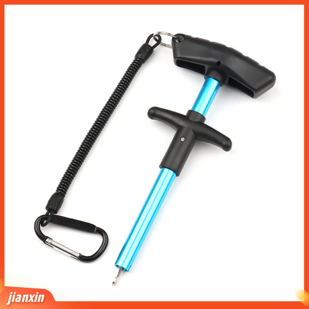(In Stock) Portable T Shaped Fishing Lure Hook Remover Detacher Alat Dengan Tali Anti Hilang