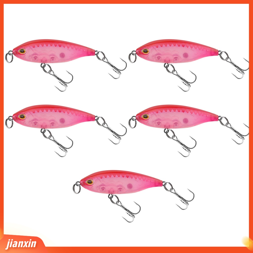 (In Stock) 5Pcs /Set 4.5cm Bionic Fake Lure Umpan Pancing Buatan Dengan Kait Treble Tajam