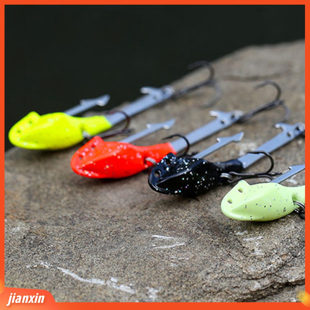 (In Stock) Jig Pancing Luminous Tajam Metal Air Tawar Air Asin Jig Kepala Kait Untuk Umpan Lembut Umpan