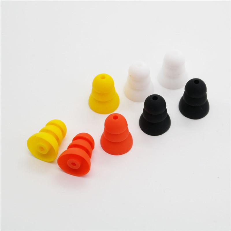 1pasang Earphone Tiga Lapis 2.0mm eartips Silikon