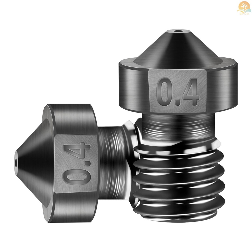 In Stock 3D Suku Cadang Printer Baja Diperkeras Die Steel Nozzle 1.75mm 0.4mm Tahan Suhu Tinggi Untuk Filamen 1.75mm Creality 3D Printer Ender 3/3 pro/CR10