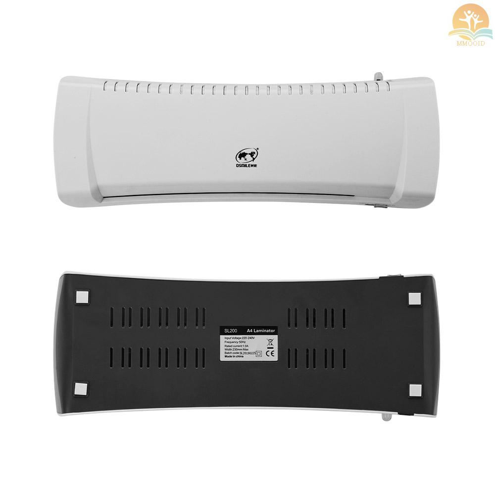 In Stock OSMILE SL200 Mesin Laminator Panas Dan Dingin Mesin Laminating Dua Rol Ukuran A4 Untuk Dokumen Foto Gambar Kartu Kredit Perlengkapan Elektronik Kantor Sekolah Rumah