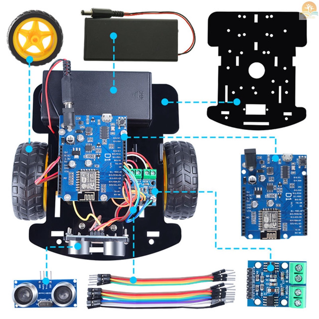 In Stock Robot Cerdas DIY Kit Robot Kit Cerdas Yang Dapat Diprogram Dengan Sistem Arduino Menghindari Hambatan Tongkat Pelacakan Kontrol Arah Kendaraan Nirkabel Untuk Anak Laki-Laki Perempuan Natal Edu