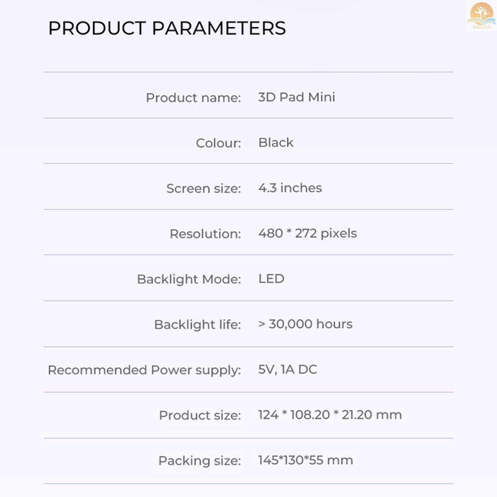 In Stock CREALITY 3D Pad Mini 4.3inci Display Screen Support Timbang Digital Deteksi Real-time Resume Printing Filamen Lari 11bahasa Sistem Cerdas Cetak Model UI