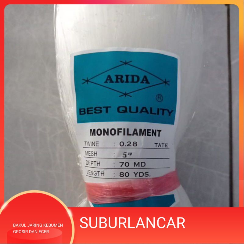 jaring ikan arida 5 inchi 0.28 70/80 tate arida jaring ikan senar jaring pukat jaring ikan bawal