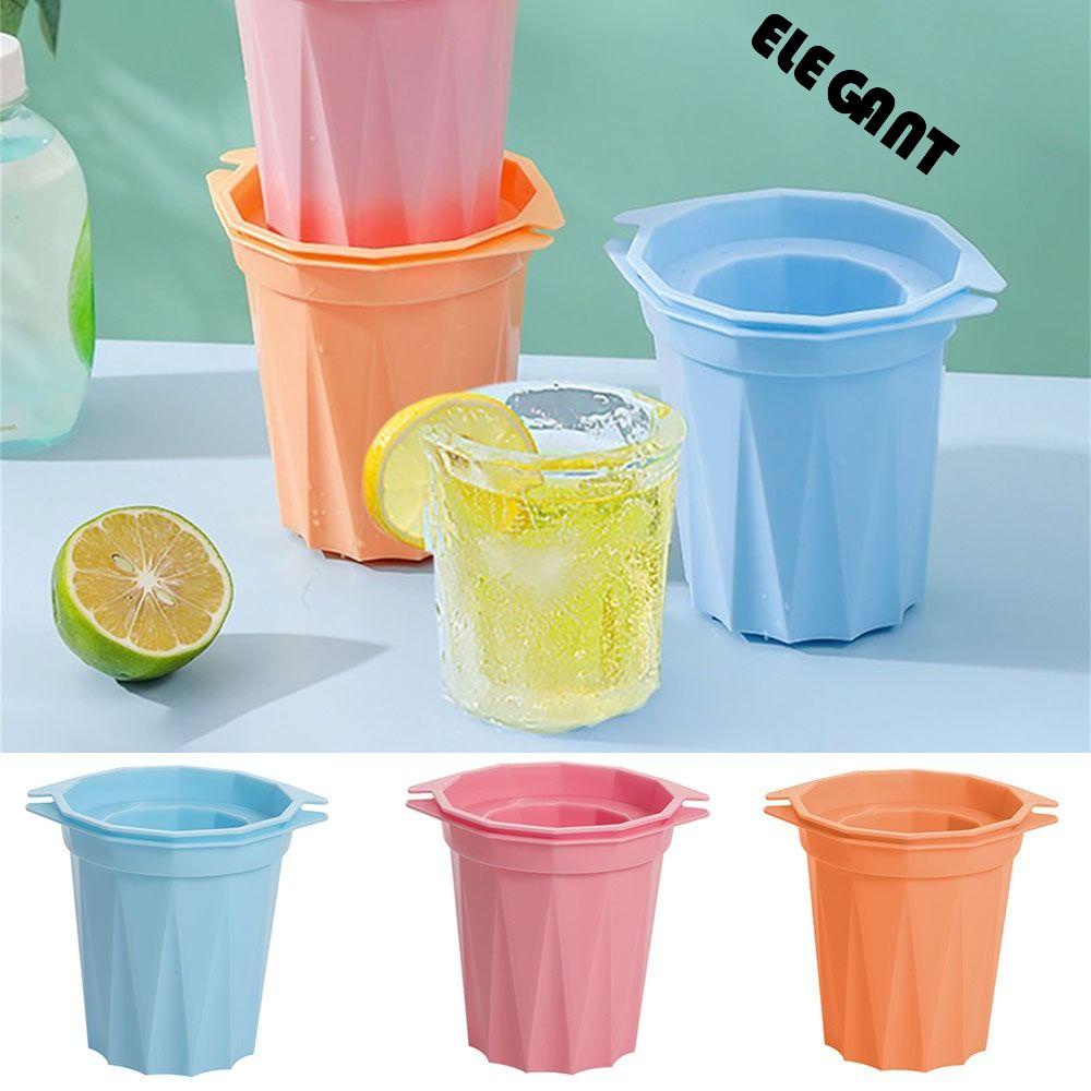 【 ELEGANT 】 Cetakan Es Cetakan Ice Cup Tebal Alat Minum Kokoh Cepat Multicolor Untuk Pesta