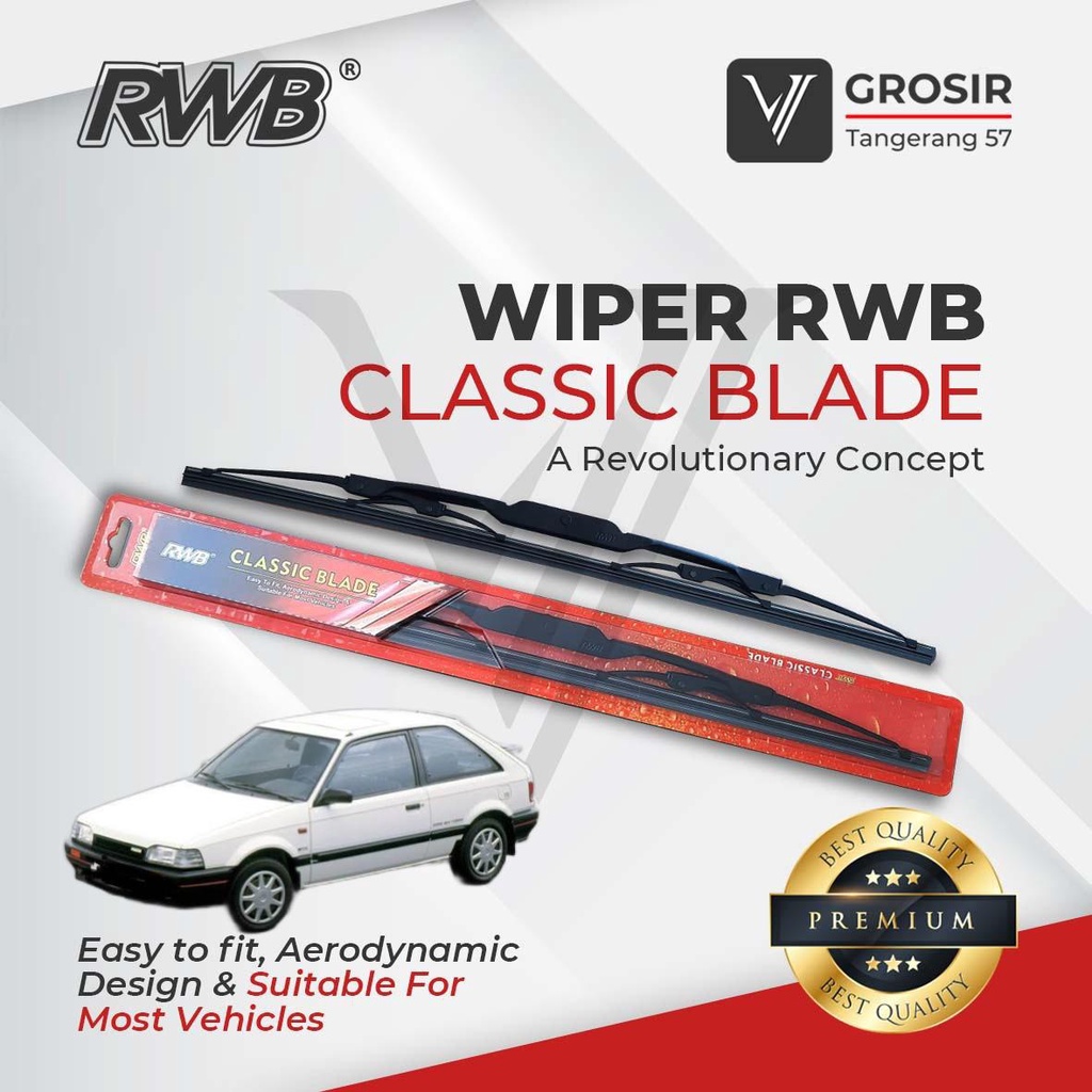 WIPER MAZDA 323 HATCHBACK Classic Blade RWB 2 PCS