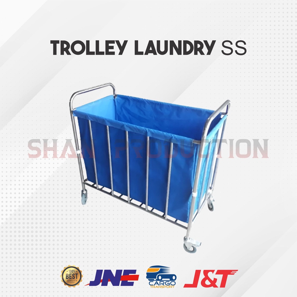 Troli Laundry -  Laundry Trolley - Linen Bahan Stainless - TOKO RVM