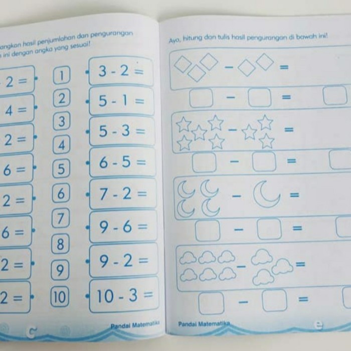 Buku Anak Pandai Matematika Ukuran Jumbo Untuk TK dan Paud / BI