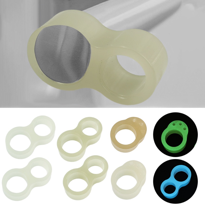 Penahan Pegangan Pintu Tahan Lama Pengaman Bayi Anti-Tabrakan Lubang Tunggal/Ganda Gagang Pintu Stopper TPR Fluorescence Shockproof Pad Perlengkapan Perlindungan Dinding Rumah Tangga
