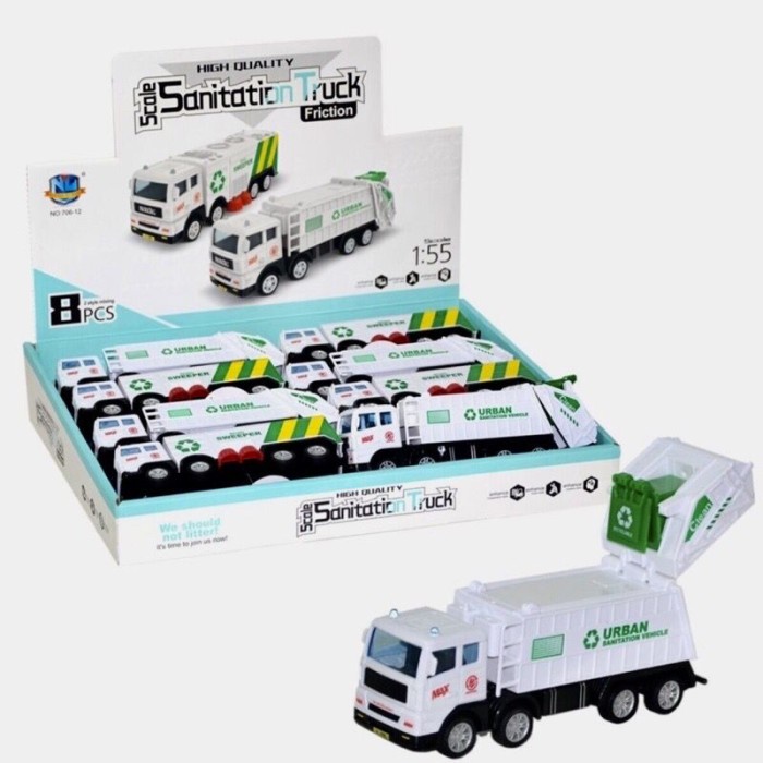 Mainan Truck Sanitation truk sampah Garbage - Sweeper