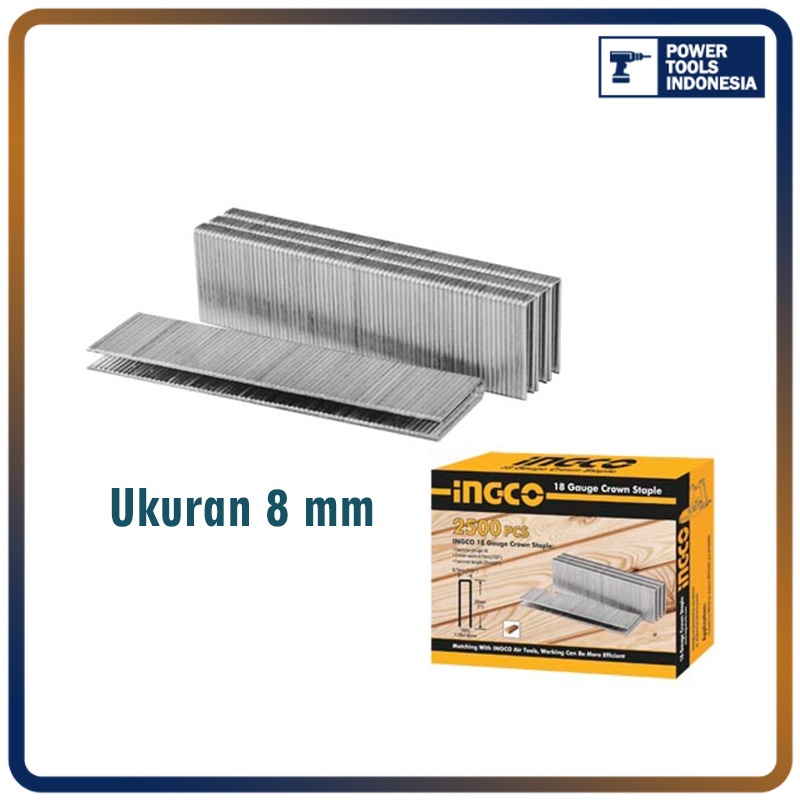 

Crown Staples (U 8 mm) INGCO AST20081 - Refill Isi Steples Tembak U8