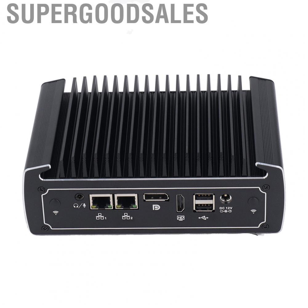 Supergoodsales Fanless Industrial PC  USB Port Interference Resistant  Independent Network Selection Quiet Heat Dissipation for Automated Industry