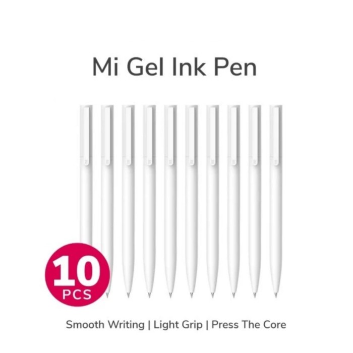 

Mi Gel ink Pen White 10 Pcs Pulpen Tulis