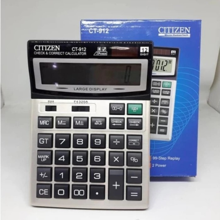 

KALKULATOR CHECK CORRECT 12 Digit . CT912 / CALCULATOR MEJA DESKTOP CT-912
