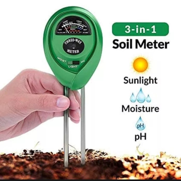 Ph Meter Tanah 3 in 1 Soil Moisture Ph Meter tanah