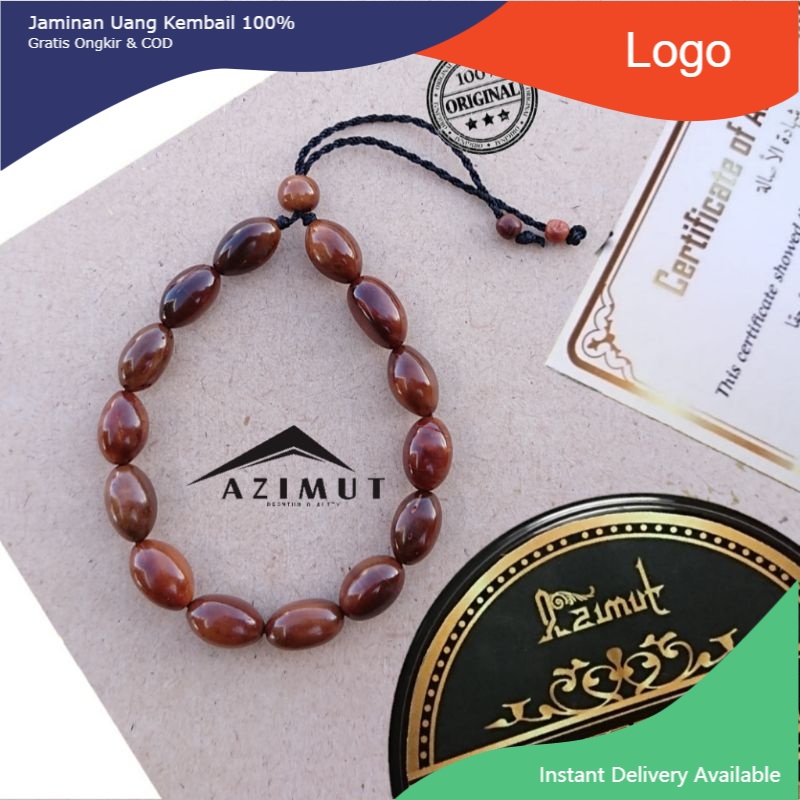 Bersertifikat Gelang Kokka asli | Gelang kaukah Azimut Turki motif oval