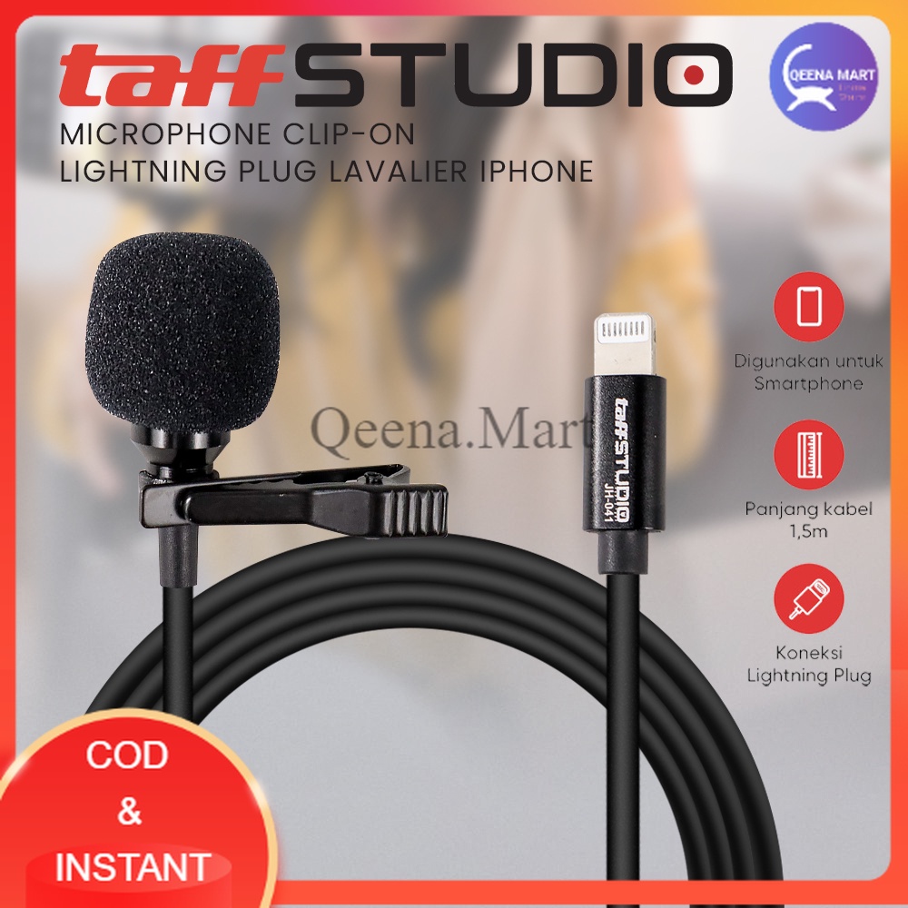 Microphone Clip-on Lightning Plug Lavalier iPhone - JH-041